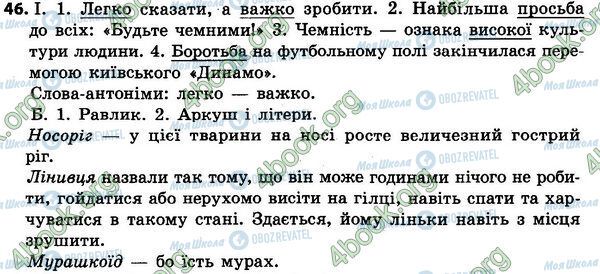 ГДЗ Українська мова 4 клас сторінка 46